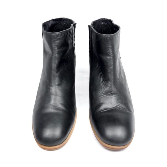 Black Leather Ankle Boots - Picture 5 of 11